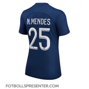 Paris Saint-Germain Nuno Mendes #25 Hemma Matchtröja Dam 2022-23 Kortärmad